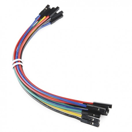 Jeu de 10 straps flexibles F-F (15 cm) AWG20