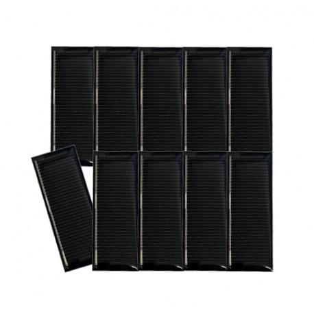 Lot de 10 cellules solaires encapsulée (1 V - 200 mA)