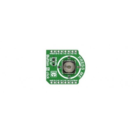 MIKROE-2040 : "Button G click - Bouton poussoir avec led verte