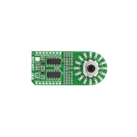 MIKROE-1822 : Rotary G Click - - Encodeur rotatif avec 16 leds vertes