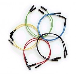 Jeu de 10 straps flexibles F/F (15 cm) pour breadboard