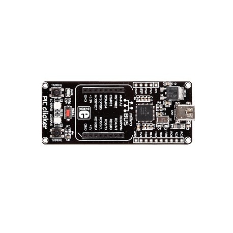 Module PIC CLICKER Mikroelektronika (avec PIC18F47J53 + bootloader)