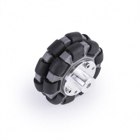 MAK87080 - Roue double "à rouleaux" diamètre 100 mm pour robotique