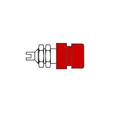 Douille 4 mm standard isolée - rouge - 1