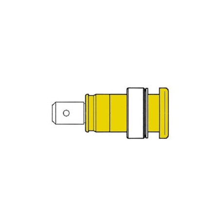 Douille de sécurité isolée 4 mm - jaune - 1