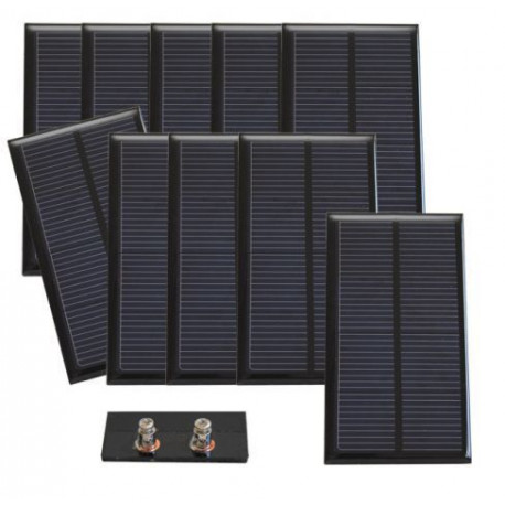 Lot de 10 cellules solaires encapsulée (2 V - 380 mA)