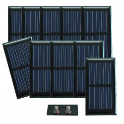 Lot de 10 cellules solaires encapsulée (0,5 V - 330 mA)