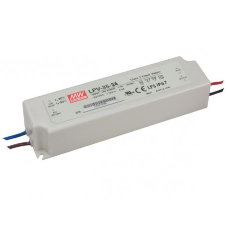 Alimentation à découpage 24V-35W MEAN WELL® LPV-35-24