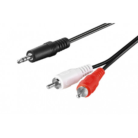 Cordon Jack mâle 3.5mm stéréo vers 2 RCA mâles