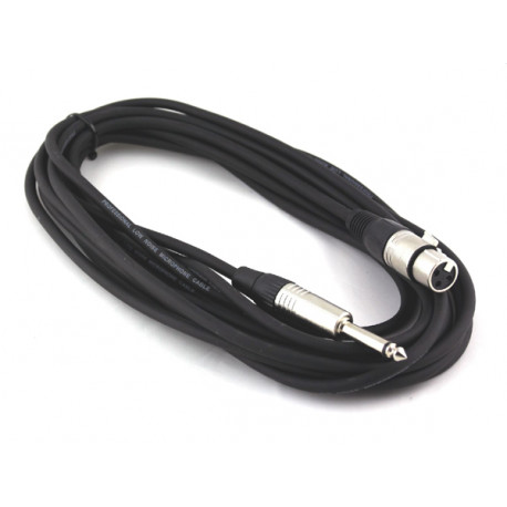 Cable XLR femelle vers Jack mâle MONO 6,35 mm (3m) - 1