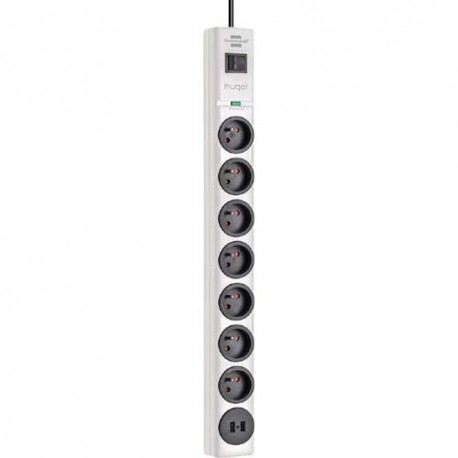 Multiprise parafoudre 7 prises + 2 prises USB (3500 W / 16A)