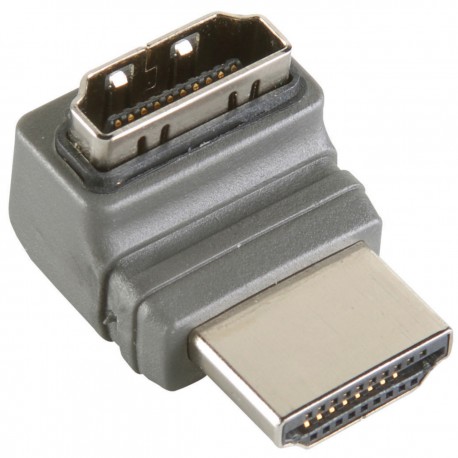 Adaptateur HDMI High Speed avec Ethernet Coudé à 270° Connecteur HDMI - HDMI femelle Gris - 1