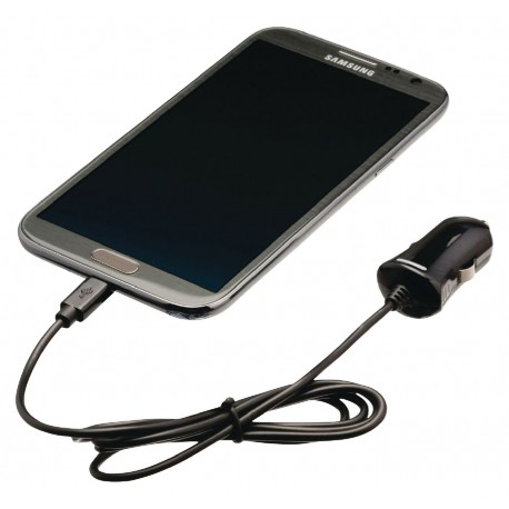 Chargeur de voiture 2.1 A Micro USB Noir - 1