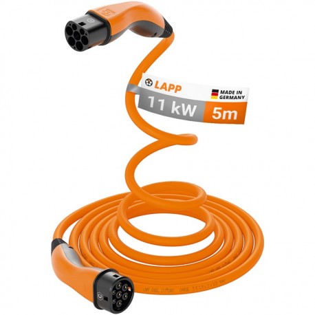 Cable de recharge HELIX Type 2 / 11 kW / 5 m