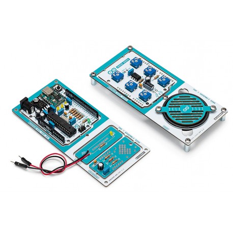 Détail des 2 platines une fois assemblée du kit Arduino® Make Your UNO Kit AKX00037